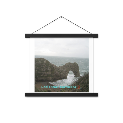 Coastal Escape Poster with hangers with realestatepartner24 with house Logo