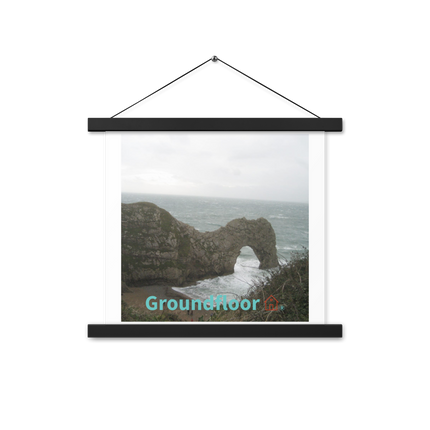 Coastal Escape Poster with hangers with Groundfloor with House Logo
