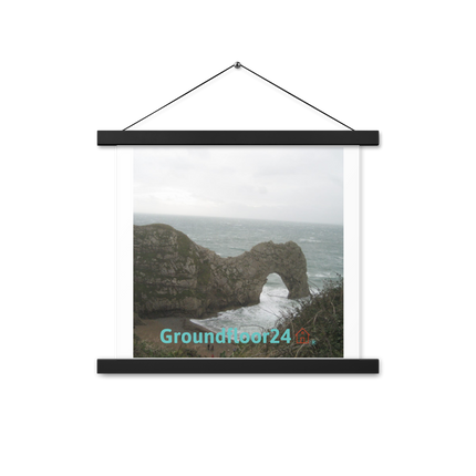 Coastal Escape Poster with hangers with Groundfloor24 with House Logo