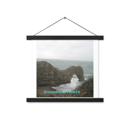 Coastal Escape Poster with hangers with groundfloorview24 with House Logo