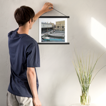 Boat on Water Poster with hangers realestatematching24 without key Logo