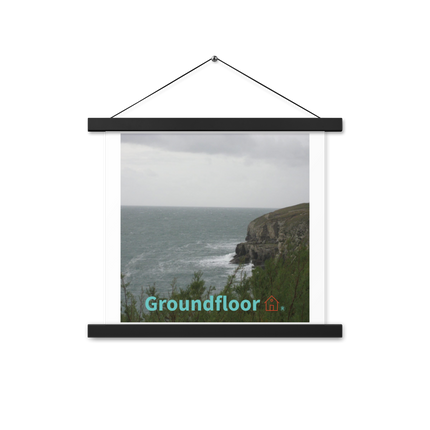 Seaside Serenity Poster with hangers with Groundfloor with House Logo