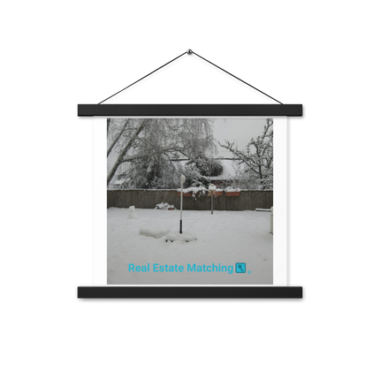 Winter Wonderland Poster with hangers with realestatematching with key Logo