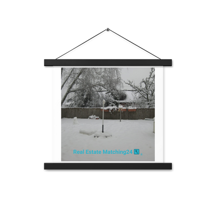 Winter Wonderland Poster with hangers with realestatematching24 with key Logo