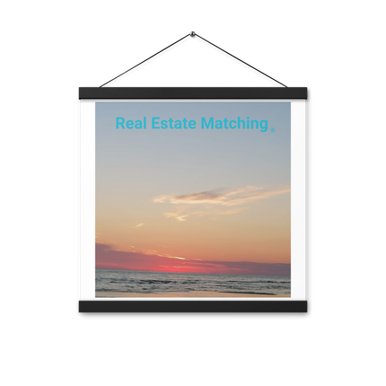 Sunset Sinari Poster with hangers with Real Estate Matching Logo