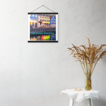 Nyhavn Poster with hangers with Real Estate Matching Logo