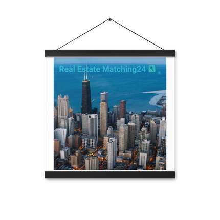 Beutiful Sinari Poster with hangers with Real Estate Matching24 Logo
