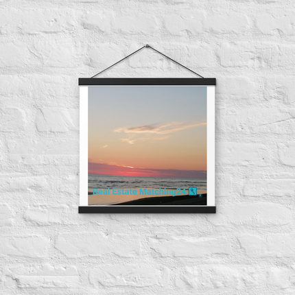 Sunset Sinari Poster with hangers with Real Estate Matching24 Logo