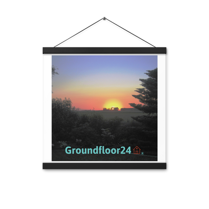 Beautiful Sunset Sinari Poster with hangers with Groundfloor24 with House Logo
