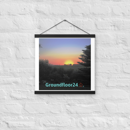 Beautiful Sunset Sinari Poster with hangers with Groundfloor with House Logo
