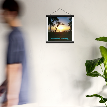 Beautiful Sea View Poster with hangers with realestatematching24 with key Logo