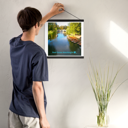 Beautiful Nature Poster with hangers with realestatematching24 with key Logo