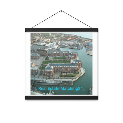 Nice City Poster with hangers with realestatematching24 without key Logo