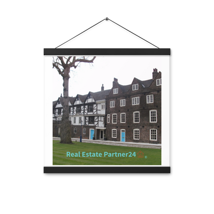 Beautiful Palace Poster with hangers with realestatepartner24 with house Logo