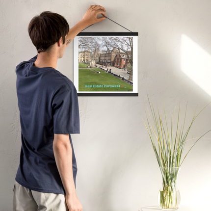 Beautiful Park Poster with hangers with realestatepartner24 with house Logo