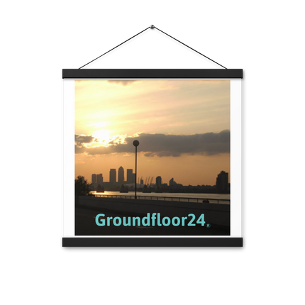 Majestic Sunset Poster with hangers with Groundfloor24 without House Logo
