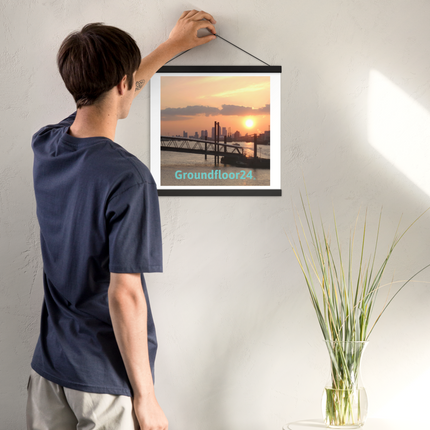 Evening Glow Poster with hangers with Groundfloor24 without House Logo