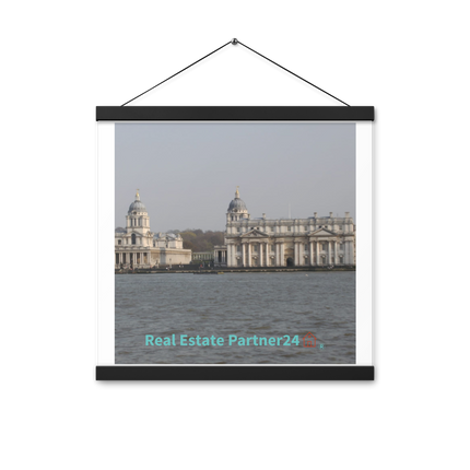 Riverside Beauty Poster with hangers with realestatepartner24 with house Logo