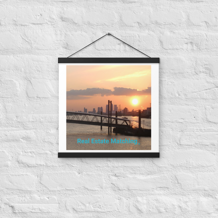 Evening Glow Poster with hangers with realestatematching without key Logo