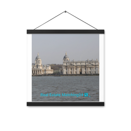 Riverside Beauty Poster with hangers with realestatematching24 with key Logo