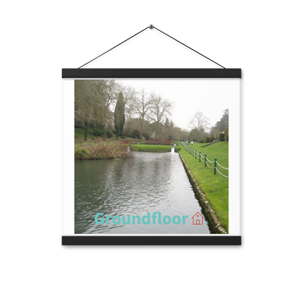 Lakeside Beauty Poster with hangers with Groundfloor with House Logo