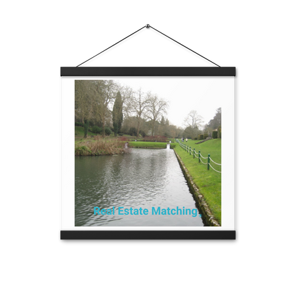 Lakeside Beauty Poster with hangers with realestatematching without key Logo