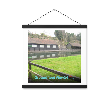 Lakeside Serenity Poster with hangers with groundfloorview24 with House Logo