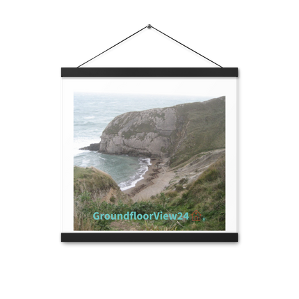 Sea & Hills Poster with hangers with groundfloorview24 with House Logo