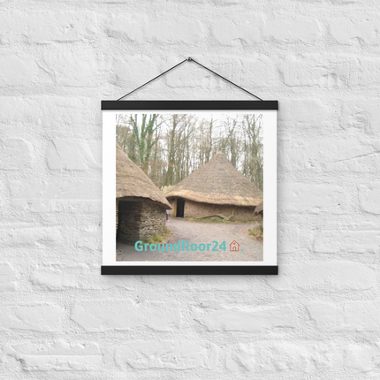 Village Charm Poster with hangers with Groundfloor24 with House Logo
