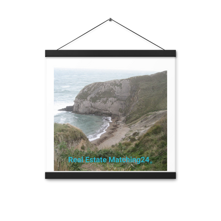 Sea & Hills Poster with hangers with realestatematching24 without key Logo