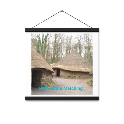 Village Charm Poster with hangers with realestatematching without key Logo