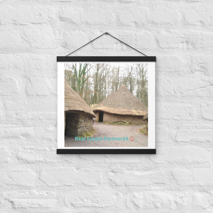 Village Charm Poster with hangers with realestatepartner24 with house Logo