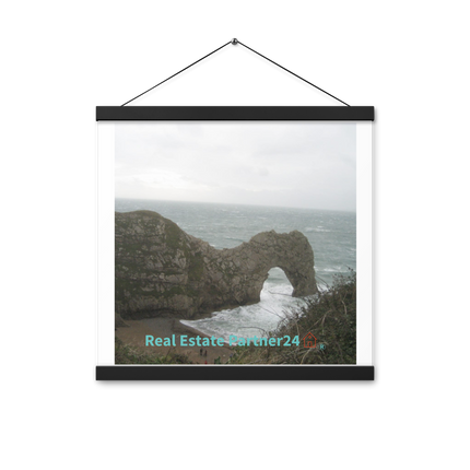 Coastal Escape Poster with hangers with realestatepartner24 with house Logo