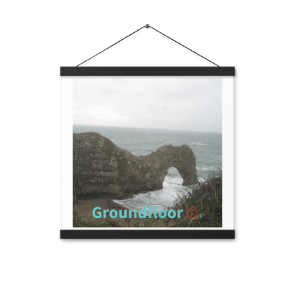 Coastal Escape Poster with hangers with Groundfloor with House Logo