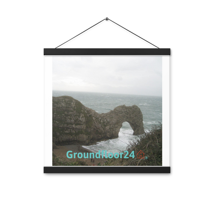 Coastal Escape Poster with hangers with Groundfloor24 with House Logo