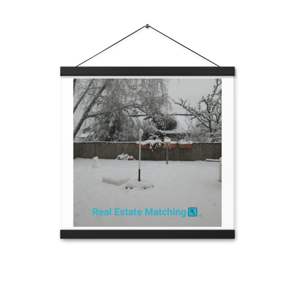 Winter Wonderland Poster with hangers with realestatematching with key Logo