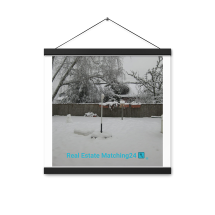 Winter Wonderland Poster with hangers with realestatematching24 with key Logo