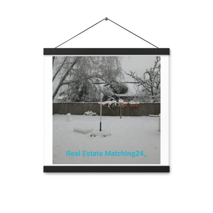 Winter Wonderland Poster with hangers with realestatematching24 without key Logo