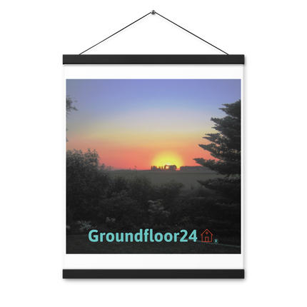 Beautiful Sunset Sinari Poster with hangers with Groundfloor24 with House Logo