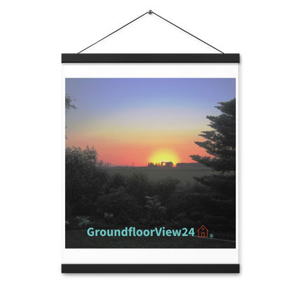 Beautiful Sunset Sinari Poster with hangers with groundfloorview24 with House Logo