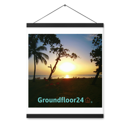 Beautiful Sea View Poster with hangers with Groundfloor24 with House Logo