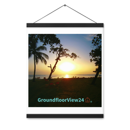 Beautiful Sea View Poster with hangers with groundfloorview24 with House Logo