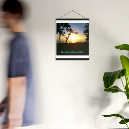Beautiful Sea View Poster with hangers with realestatematching24 with key Logo