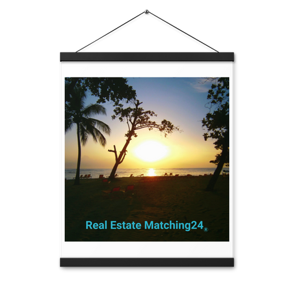 Beautiful Sea View Poster with hangers with realestatematching24 without key Logo