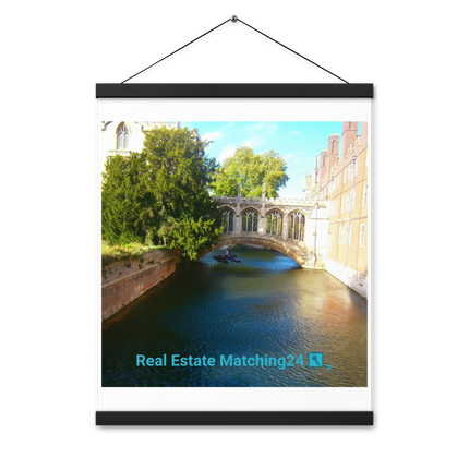 Beautiful Canel Poster with hangers with realestatematching24 with key Logo
