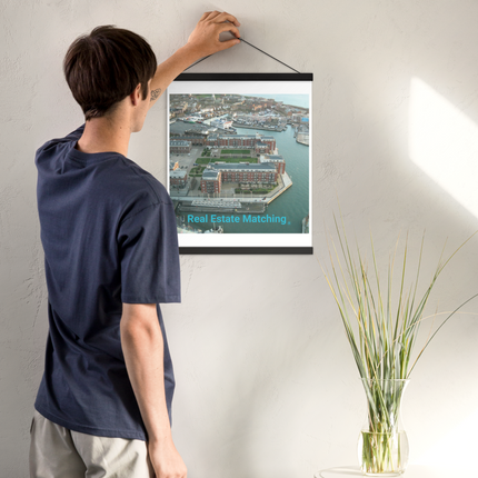 Nice City Poster with hangers with realestatematching without key Logo