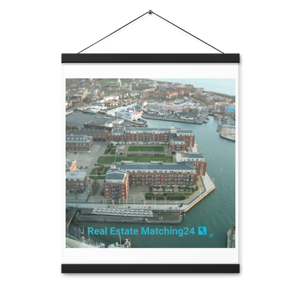 Nice City Poster with hangers with realestatematching24 with key Logo