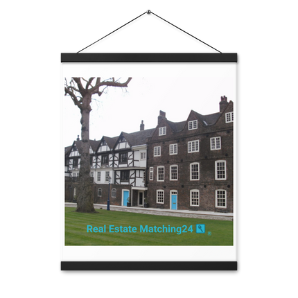 Beautiful Palace Poster with hangers with realestatematching24 with key Logo