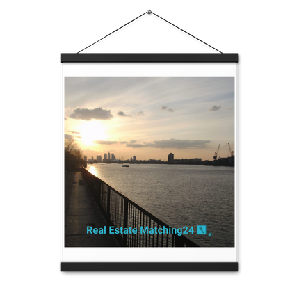 Awesome River View Poster with hangers with realestatematching24 with key Logo
