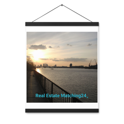 Awesome River View Poster with hangers with realestatematching24 without key Logo